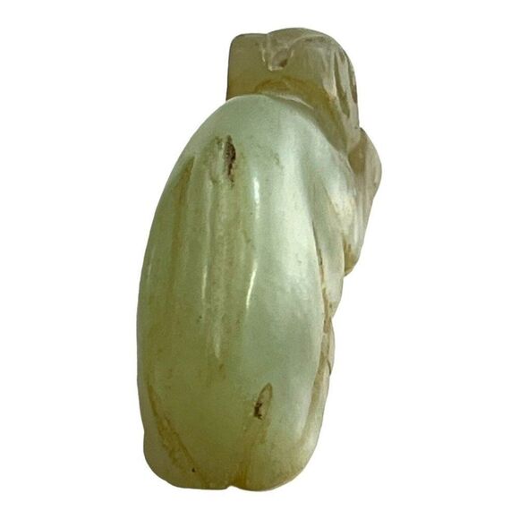 Old Mongolian Chinese year of rat in natural jade animal Figure Carving Mouse - Picture 4 of 7